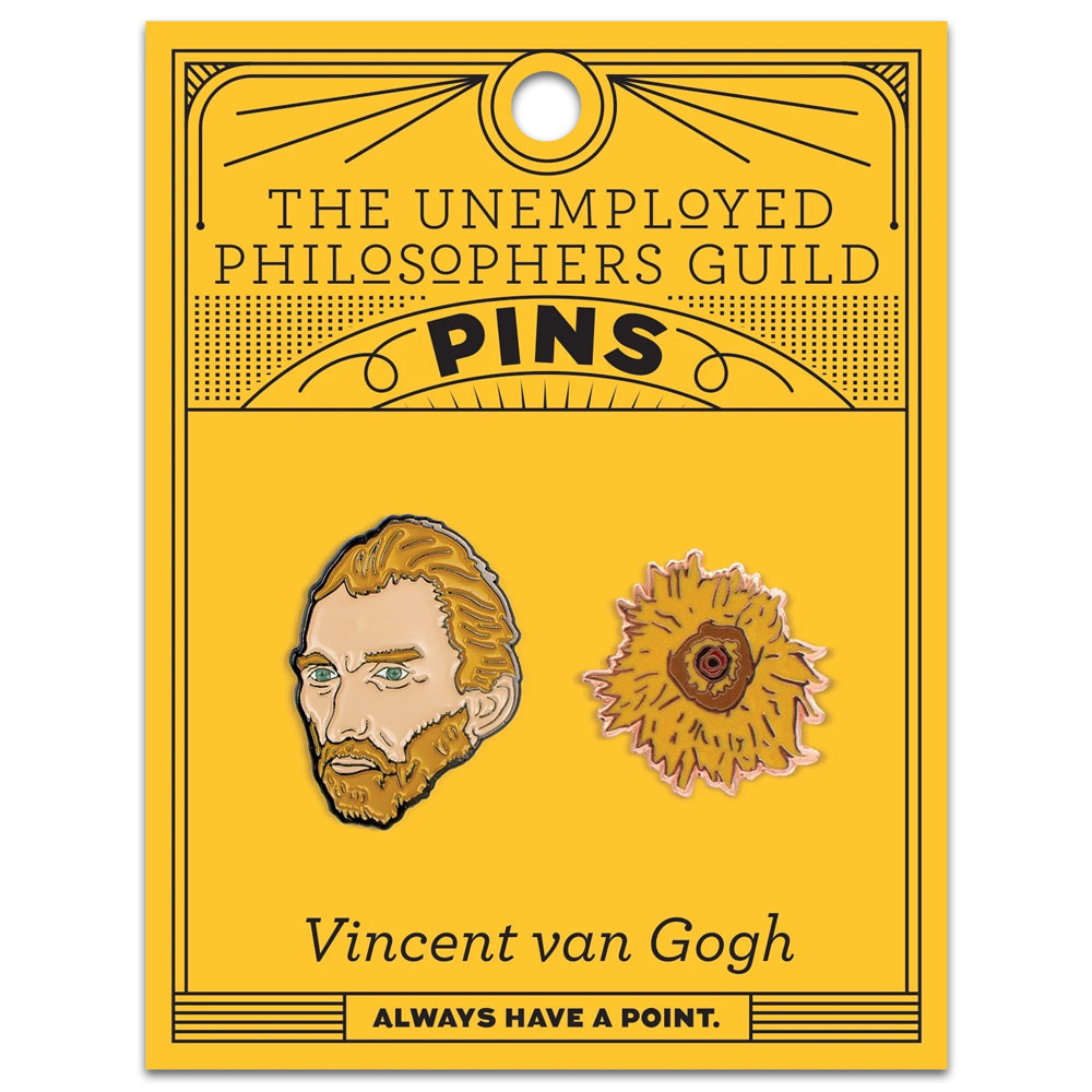 Unemployed Philosophers Guild Enamel Pins Van Gogh & Sunflower