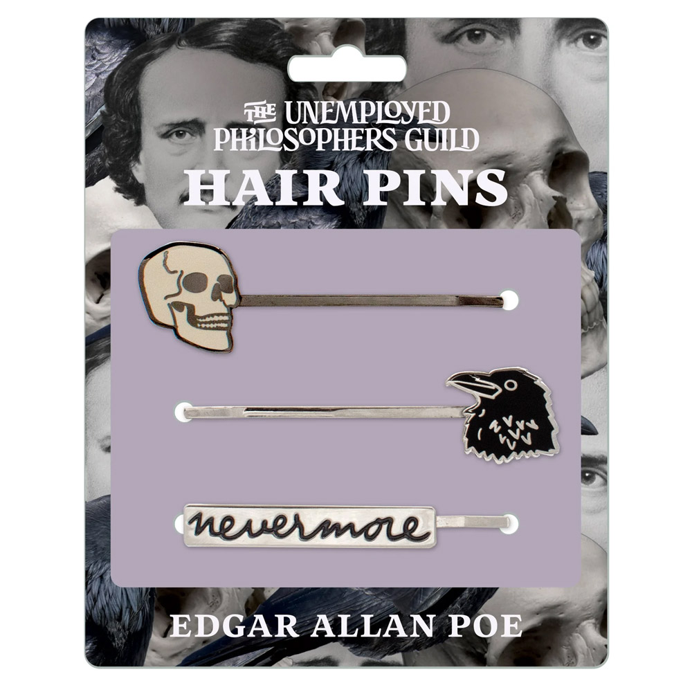 Unemployed Philosophers Guild Hair Pins Edgar Allen Poe