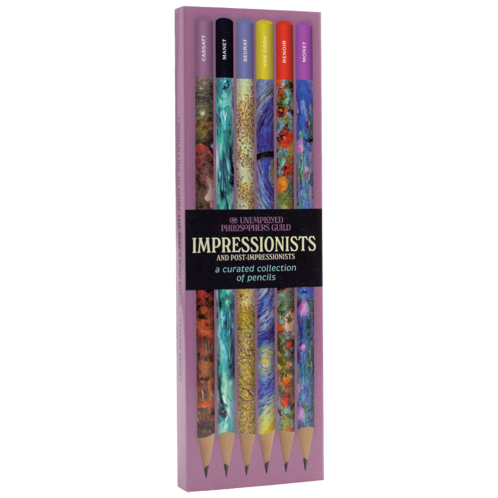 Unemployed Philosophers Guild Artist Pencil 6 Set Impressionists