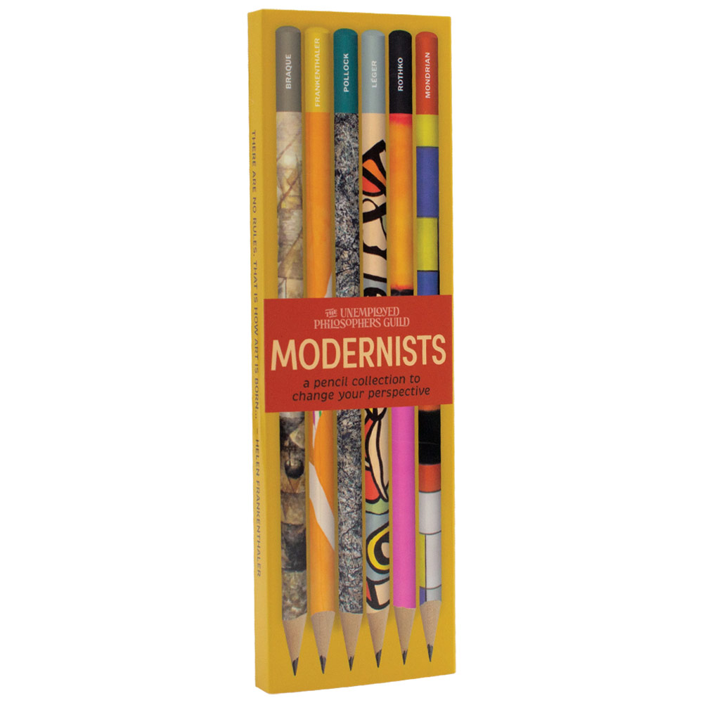 Unemployed Philosophers Guild Artist Pencil 6 Set Modernists