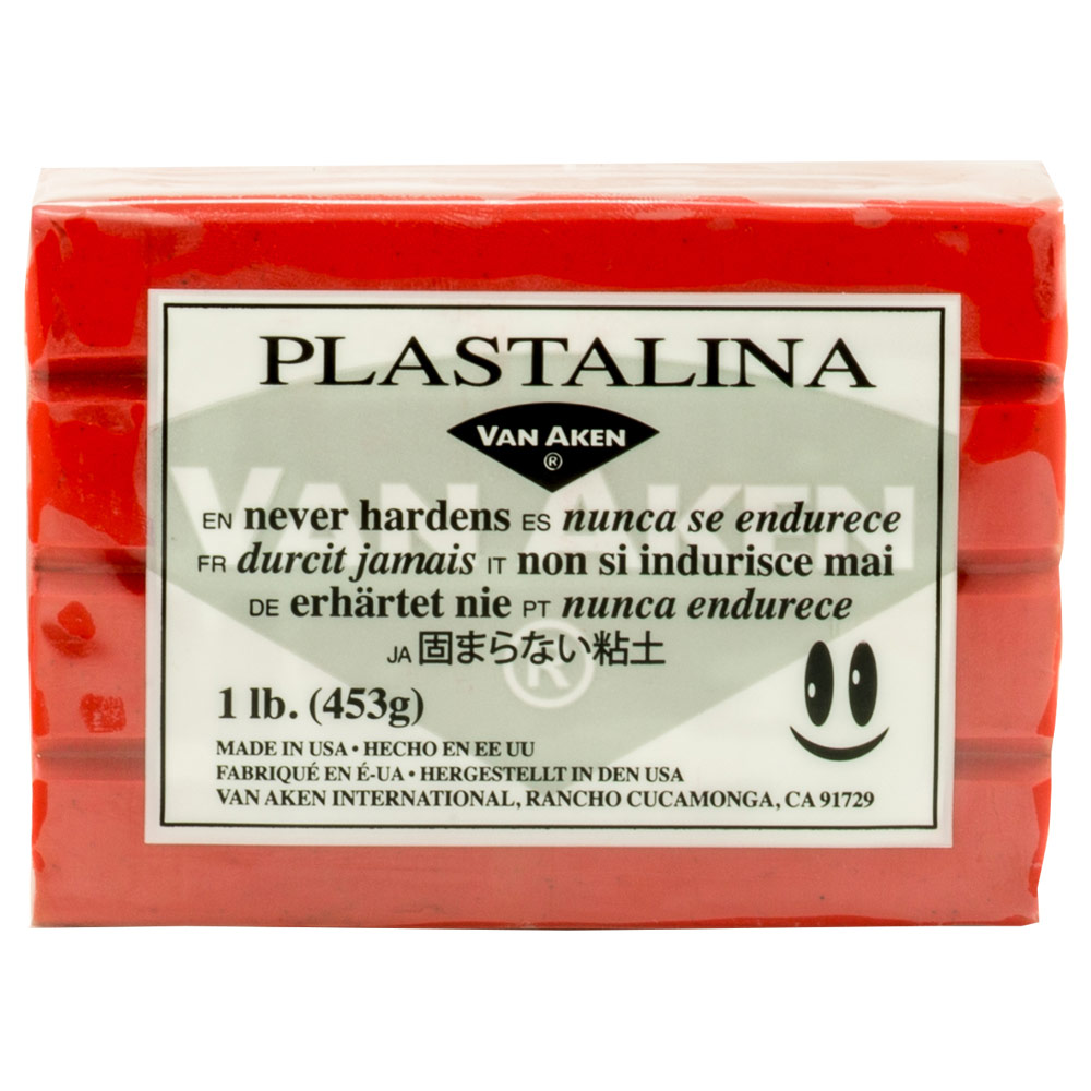 Van Aken Plastalina Non-Hardening Modeling Clay 1lb Red