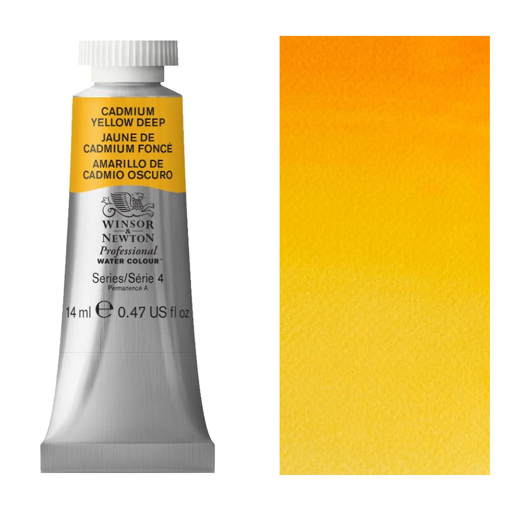 Winsor & Newton Professional Watercolour 14ml Cadmium Yellow Deep