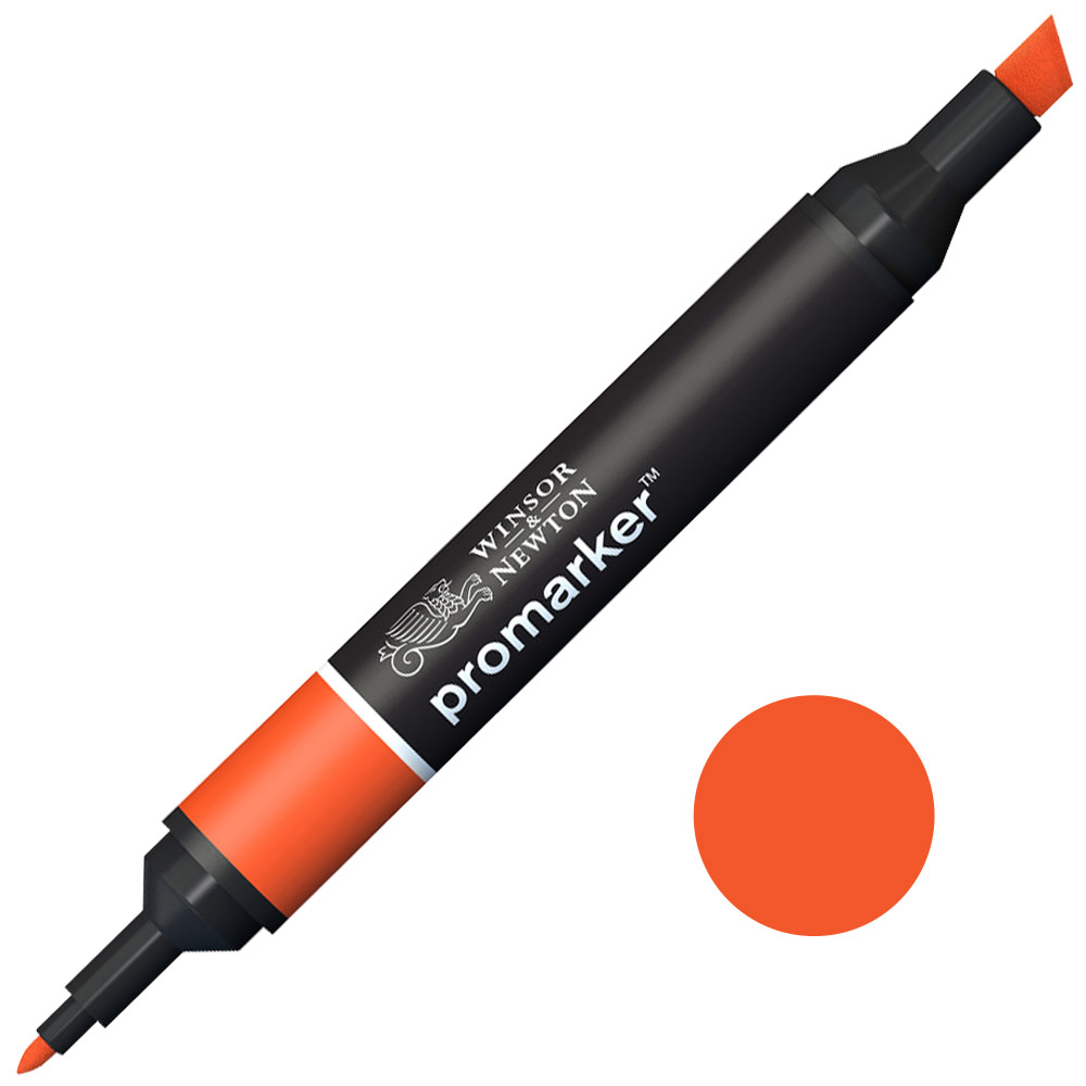 Winsor & Newton Promarker Twin Tip Alcohol Marker Bright Orange