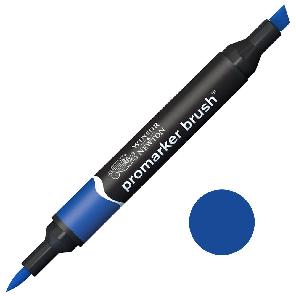 Winsor & Newton Promarker Brush Twin Tip Alcohol Marker Royal Blue