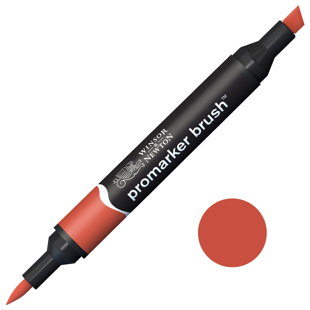 Winsor & Newton Promarker Brush Twin Tip Alcohol Marker Burnt Orange