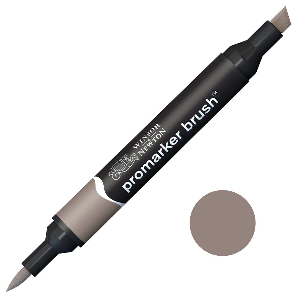 Winsor & Newton Promarker Brush Twin Tip Alcohol Marker Warm Grey 4