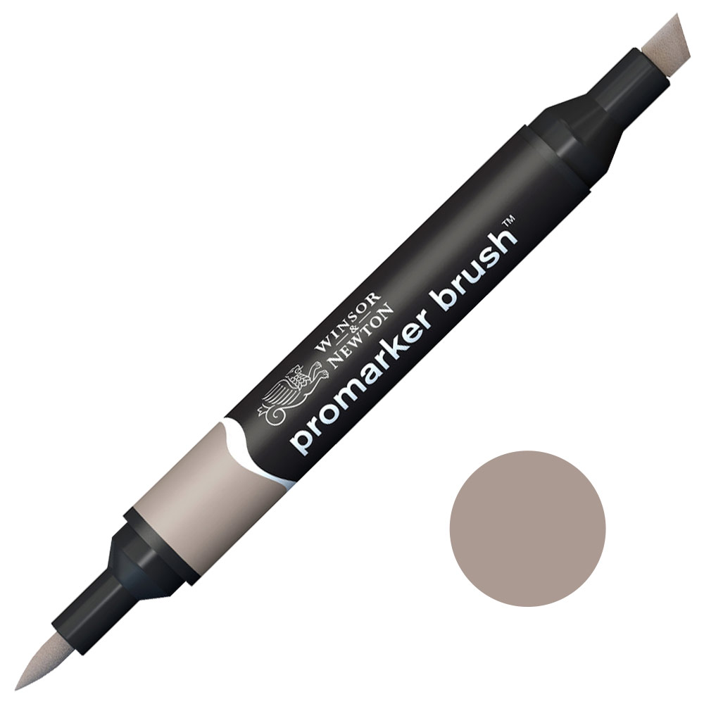 Winsor & Newton Promarker Brush Twin Tip Alcohol Marker Warm Grey 3