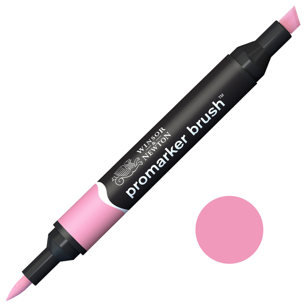 Winsor & Newton Promarker Brush Twin Tip Alcohol Marker Rose Pink