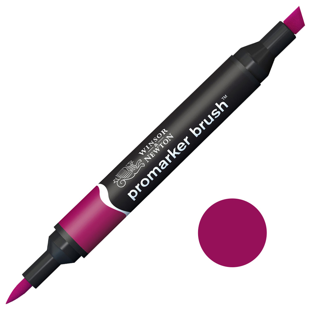 Winsor & Newton Promarker Brush Twin Tip Alcohol Marker Maroon