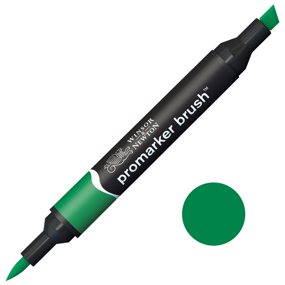 Winsor & Newton Promarker Brush Twin Tip Alcohol Marker Lush Green