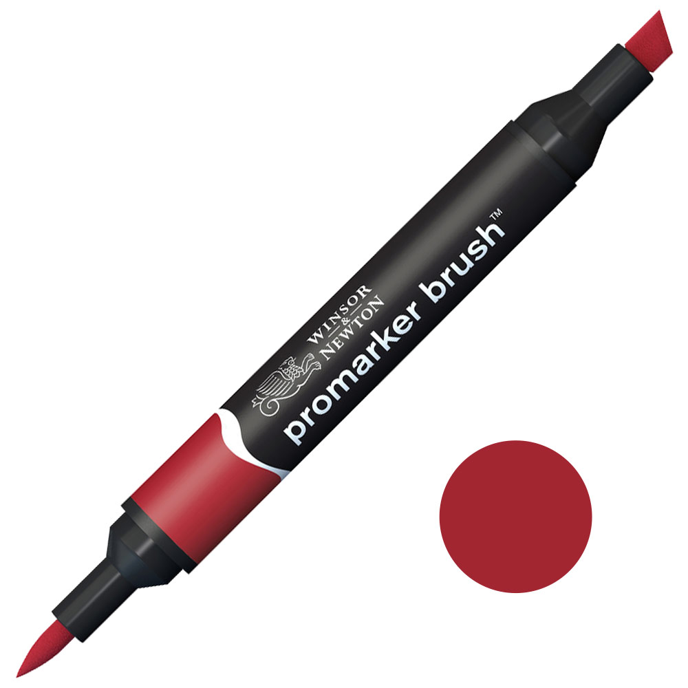 Winsor & Newton Promarker Brush Twin Tip Alcohol Marker Firebrick