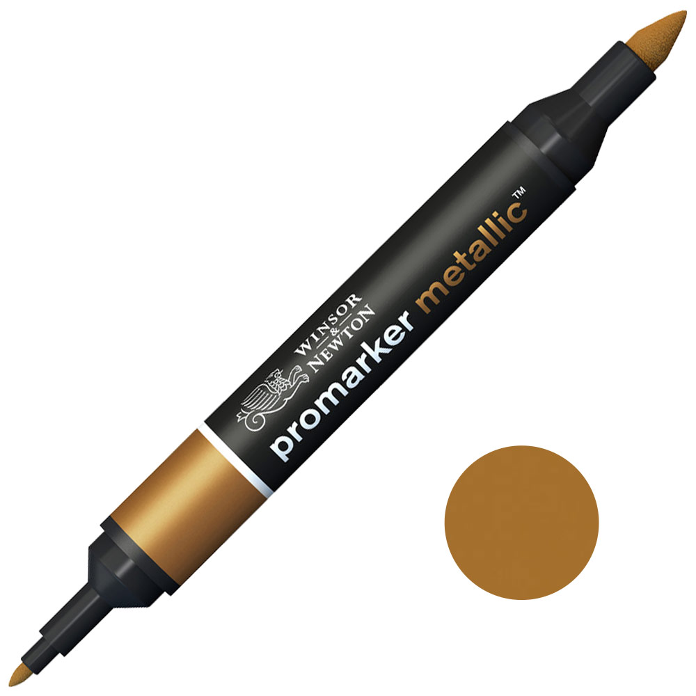 Winsor & Newton Promarker Metallic Twin Tip Water-Based Marker Red Gold