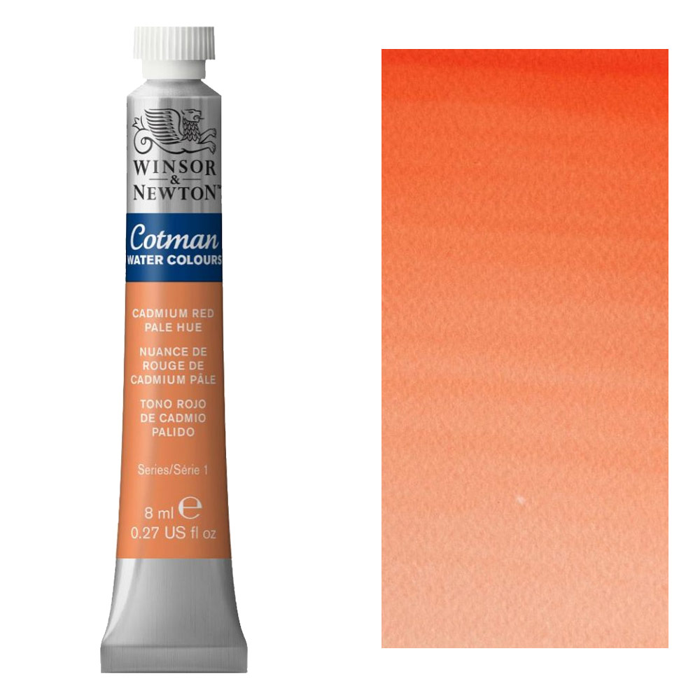 Winsor & Newton Cotman Watercolour 8ml Cadmium Red Pale Hue