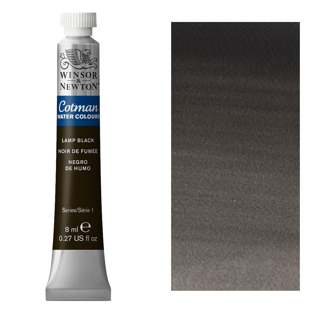 Winsor & Newton Cotman Watercolour 8ml Lamp Black
