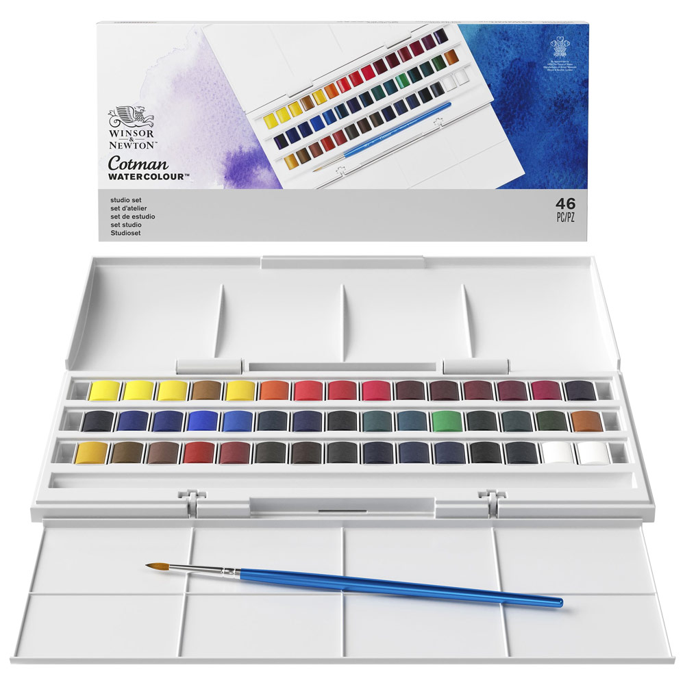 Handmade Watercolor kit -RAFTER kit includes 6 half pans -tin and