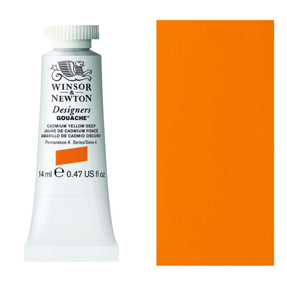 Winsor & Newton Designers' Gouache 14ml Cadmium Yellow Deep