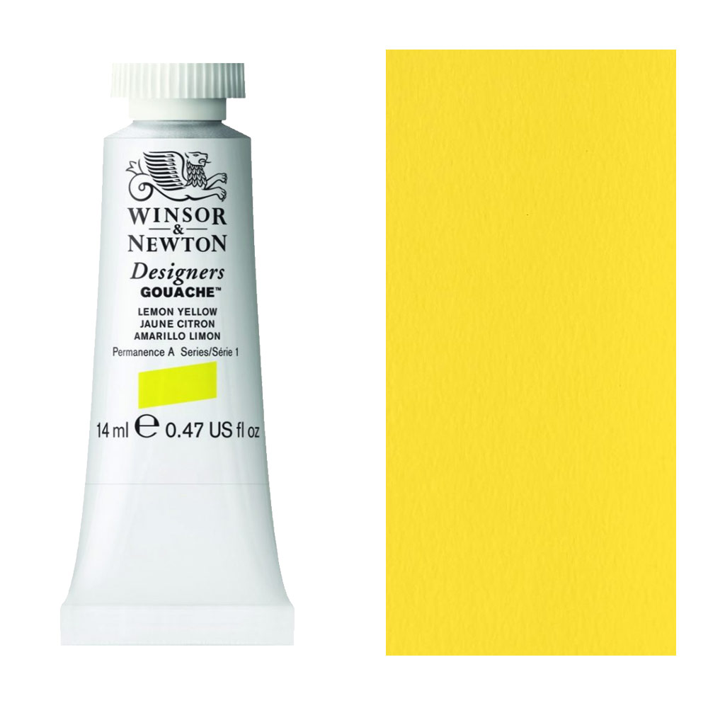 Winsor & Newton Designers' Gouache 14ml Lemon Yellow