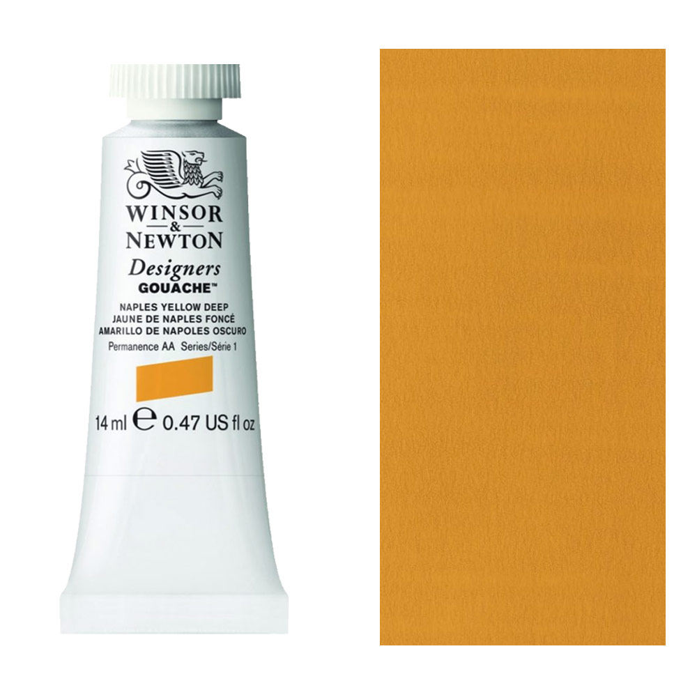 Winsor & Newton Designers' Gouache 14ml Naples Yellow Deep