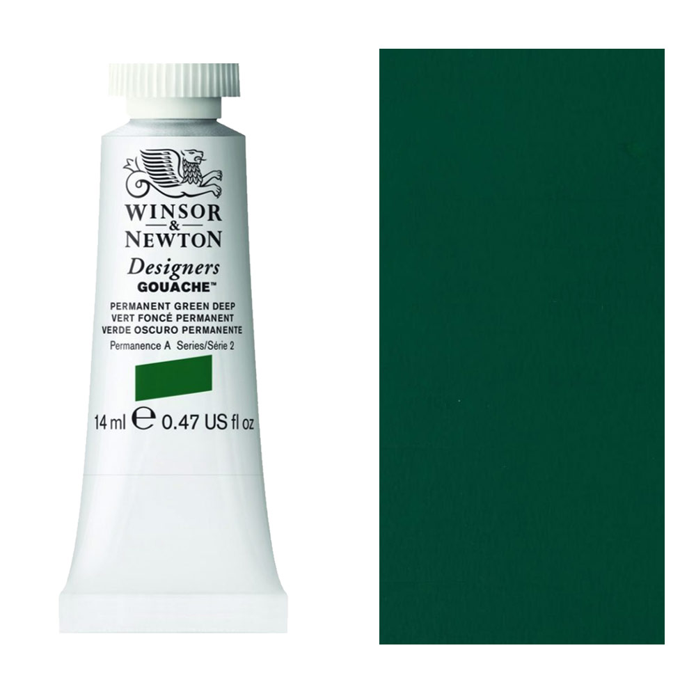 Winsor & Newton Designers' Gouache 14ml Permanent Green Deep