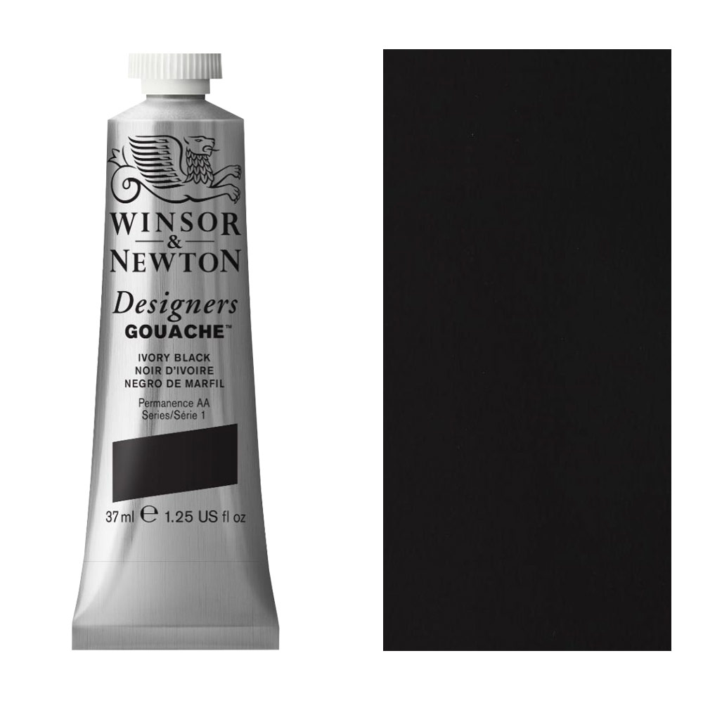 Winsor & Newton Designers' Gouache 37ml Ivory Black