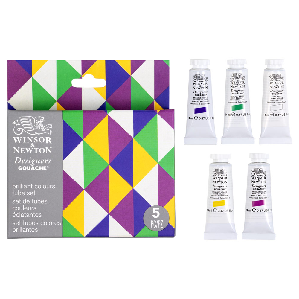 Winsor & Newton Designers Gouache 5 x 14ml Brilliant