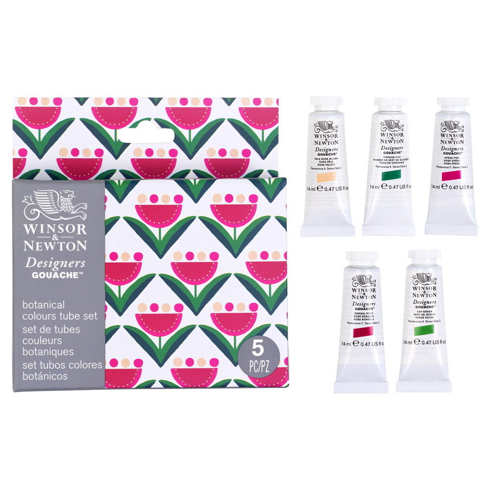 Winsor & Newton Designers Gouache 5 x 14ml Botanical
