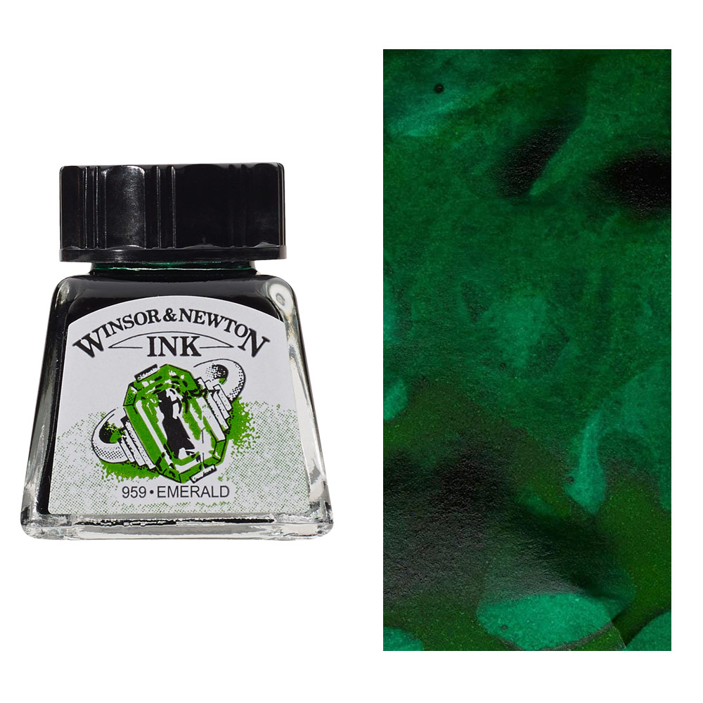 Winsor & Newton Drawing Ink 14ml Emerald
