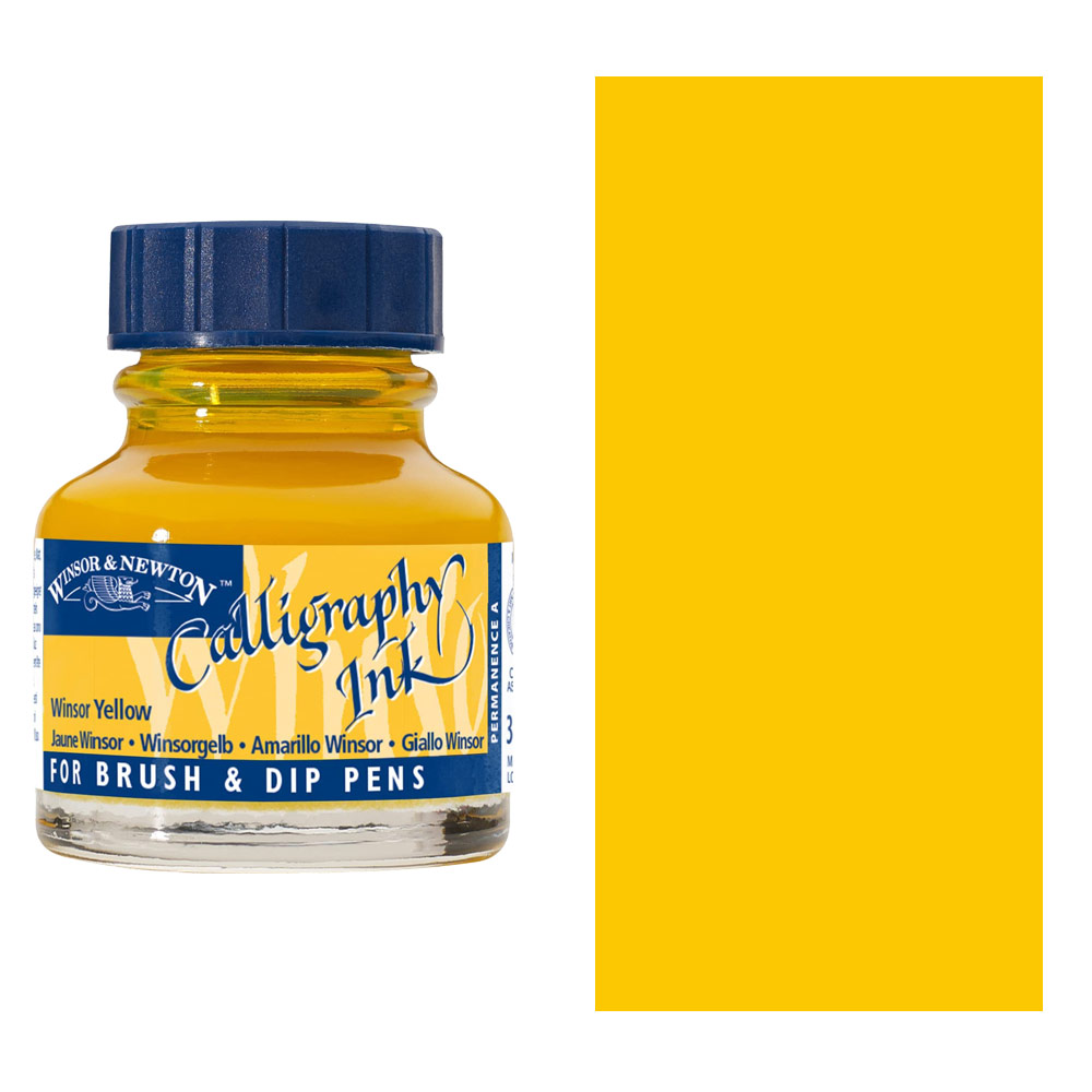 Winsor & Newton Calligraphy Ink 30ml Winsor Yellow