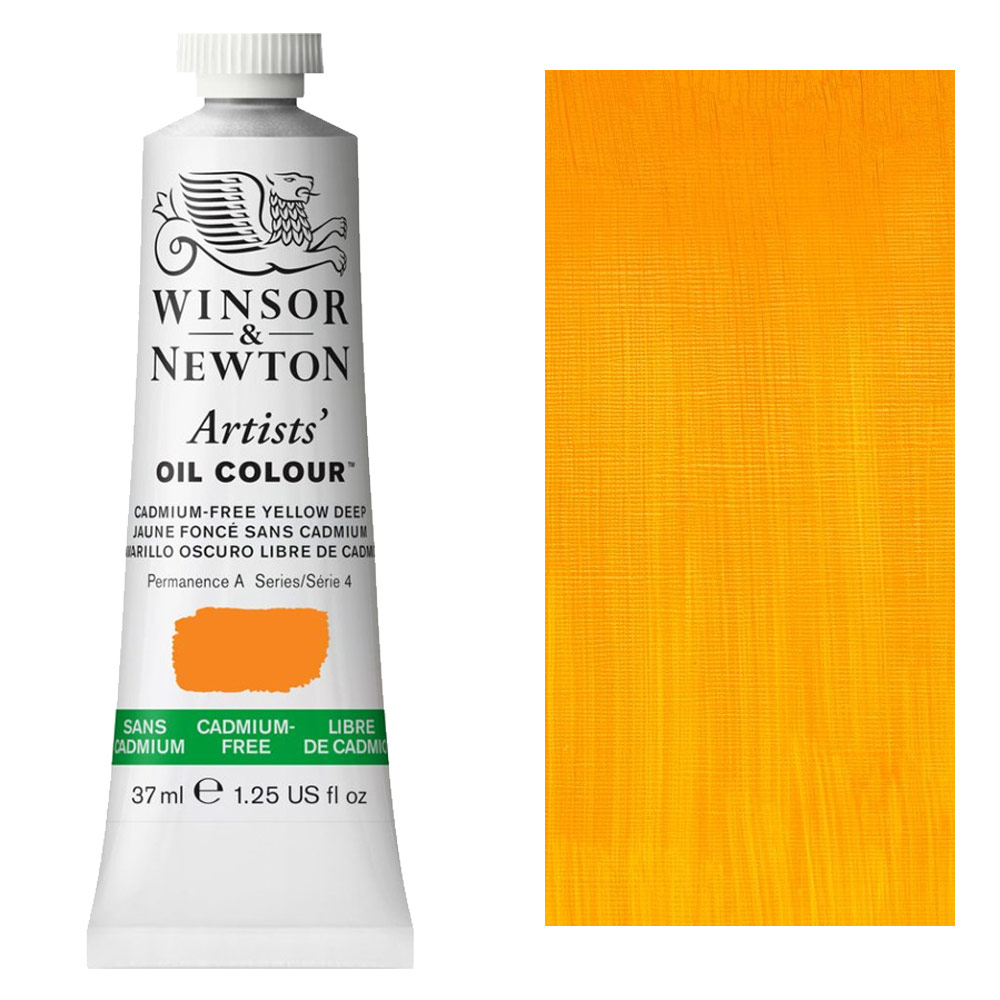 Winsor & Newton Artists' Oil Colour 37ml Cadmium-Free Yellow Deep