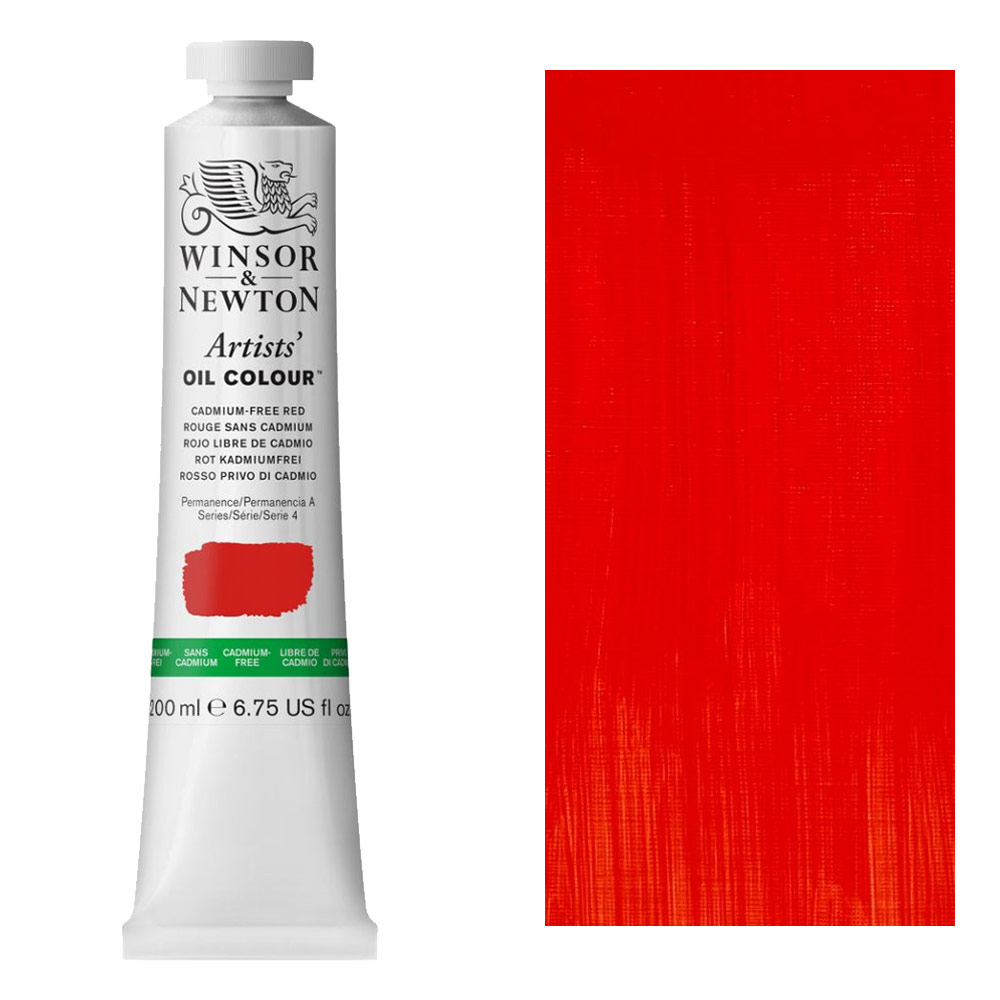 Winsor & Newton Artists' Oil Colour 200ml Cadmium-Free Red