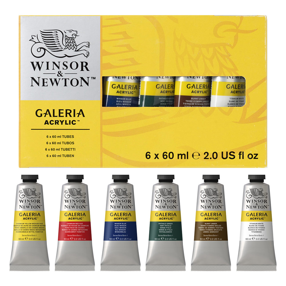 Winsor & Newton Galeria Acrylic 6 x 60ml Set