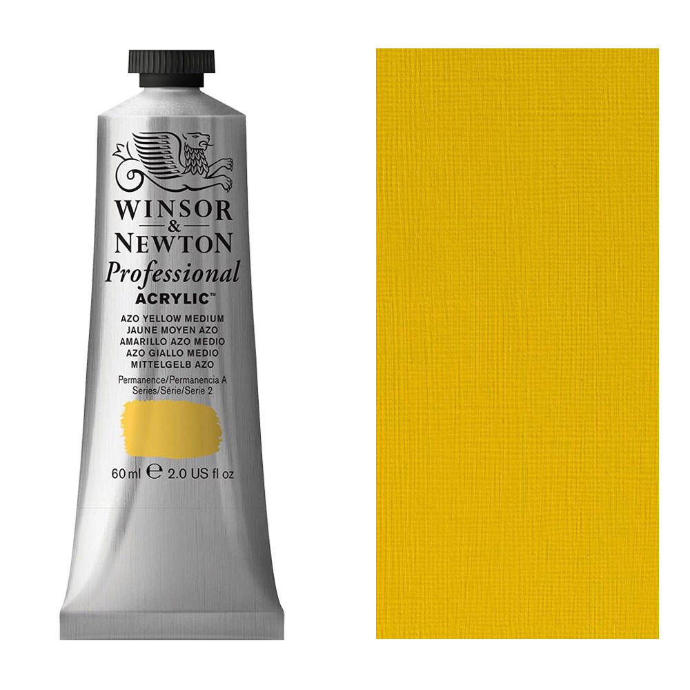 Winsor & Newton Professional Acrylic 60ml Azo Yellow Medium