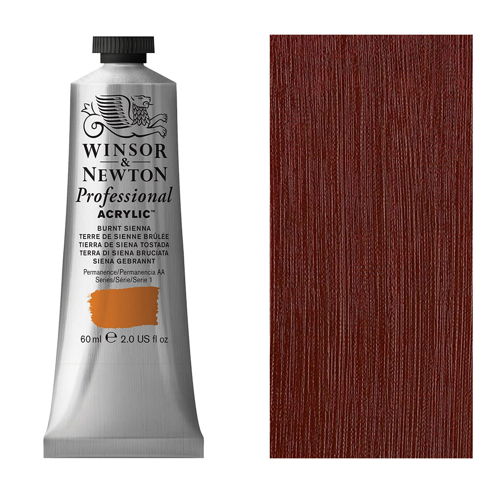Winsor & Newton Professional Acrylic 60ml Burnt Sienna
