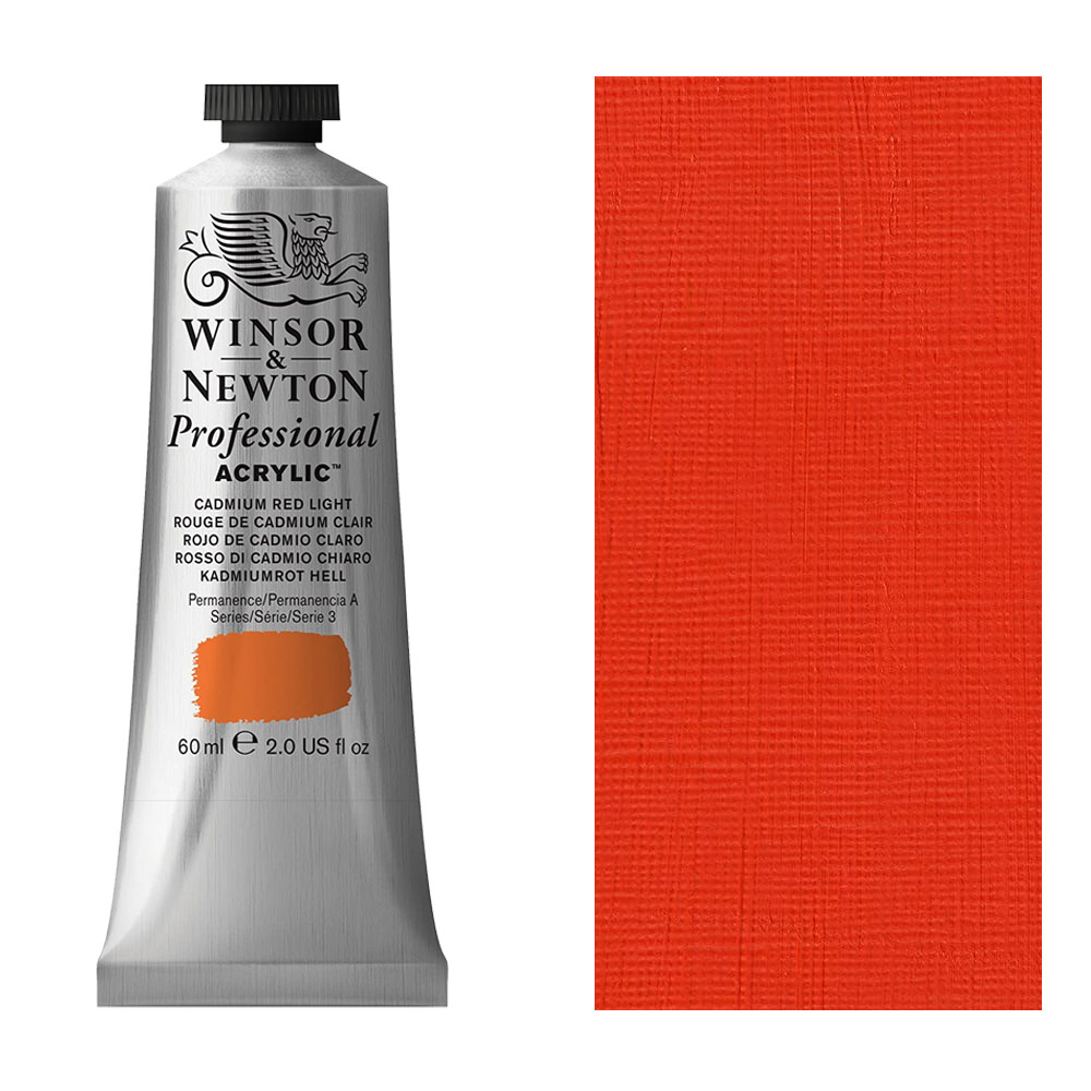 Winsor & Newton Professional Acrylic 60ml Cadmium Red Light