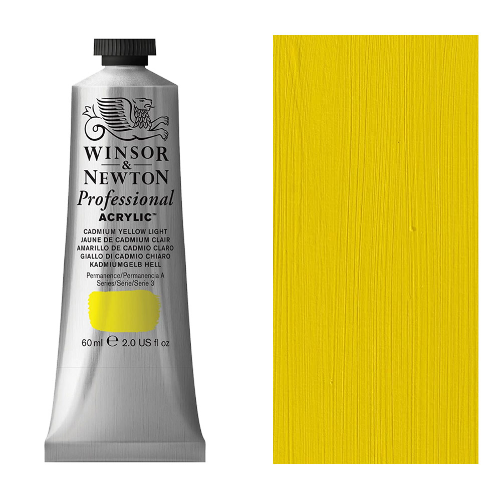 Winsor & Newton Professional Acrylic 60ml Cadmium Yellow Light