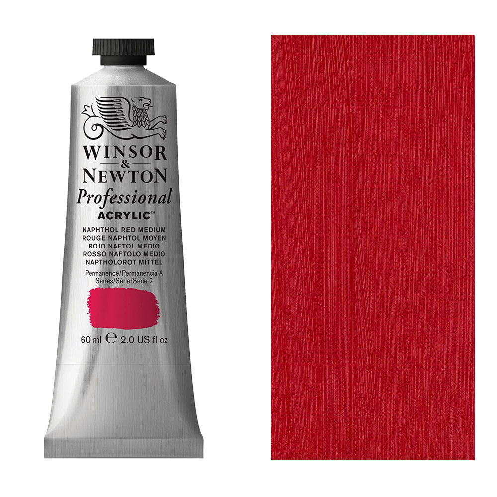 Winsor & Newton Professional Acrylic 60ml Naphthol Red Medium
