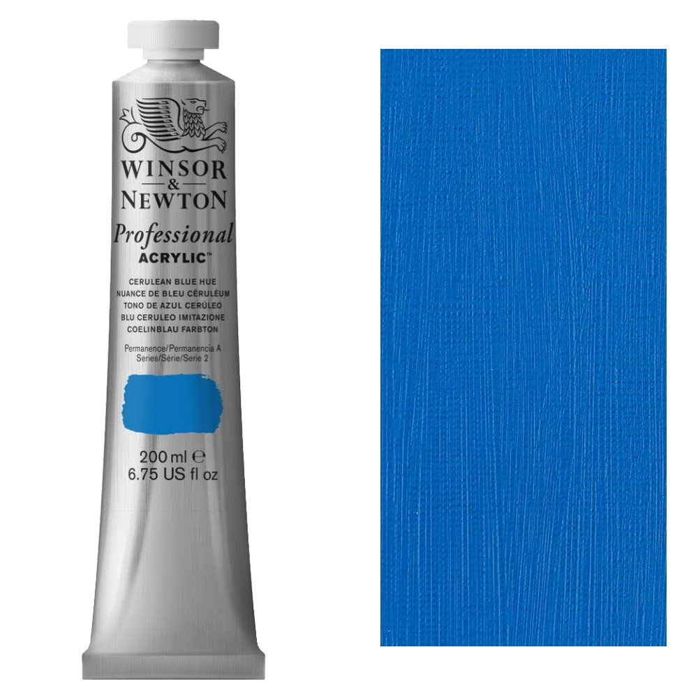 Winsor & Newton Professional Acrylic 200ml Cerulean Blue Hue