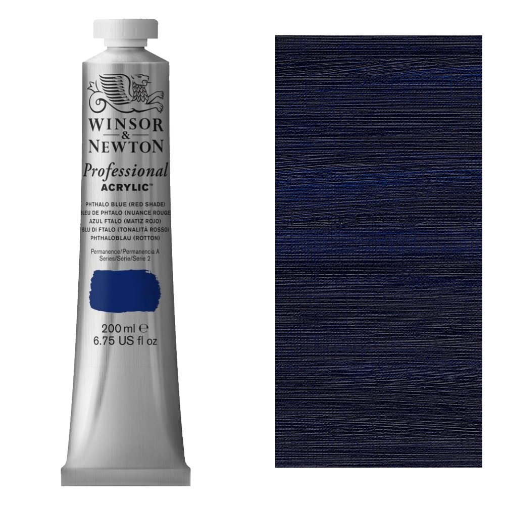 Winsor & Newton Professional Acrylic 200ml Phthalo Blue (Red Shade)