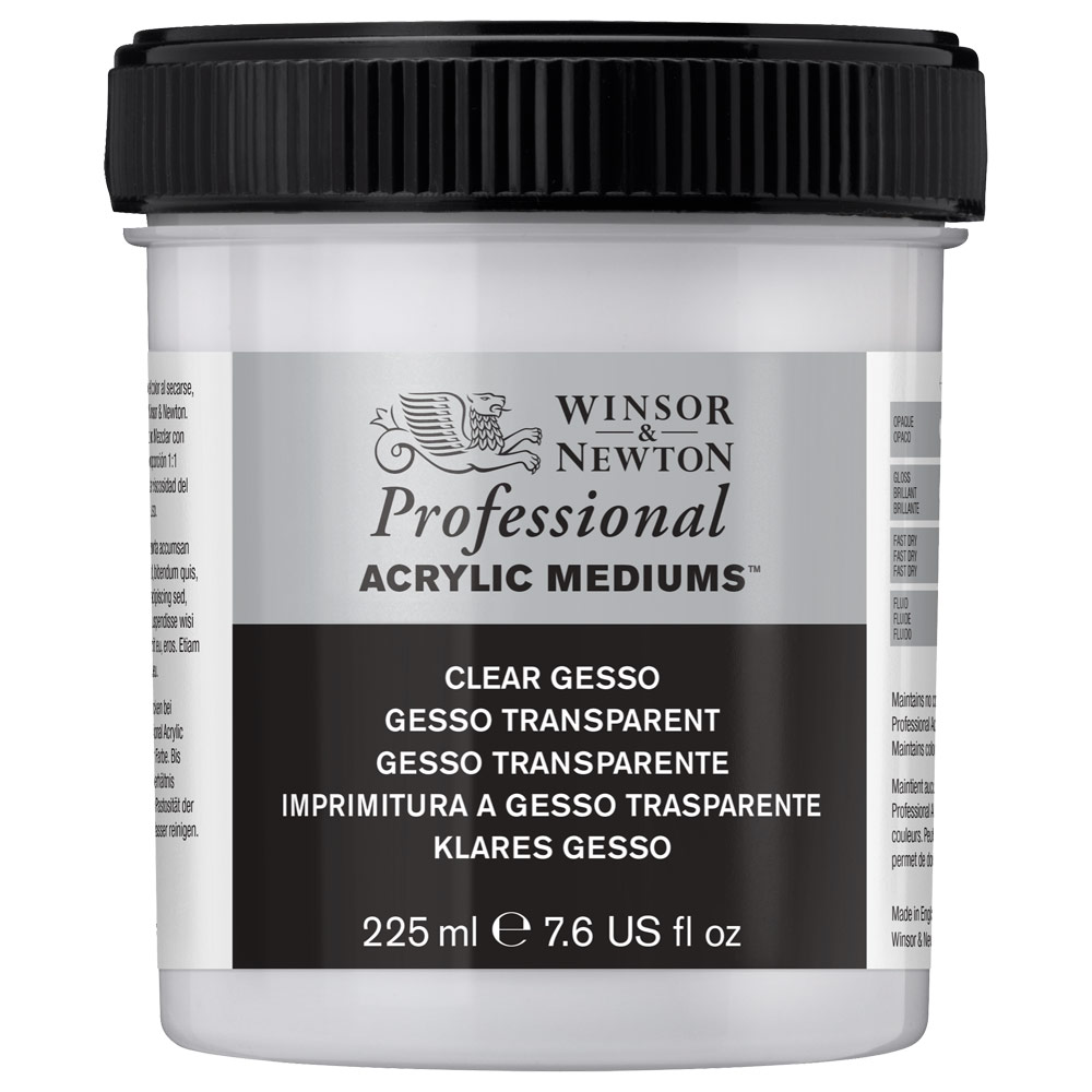 Winsor & Newton Professional Acrylic Gesso 225ml Clear