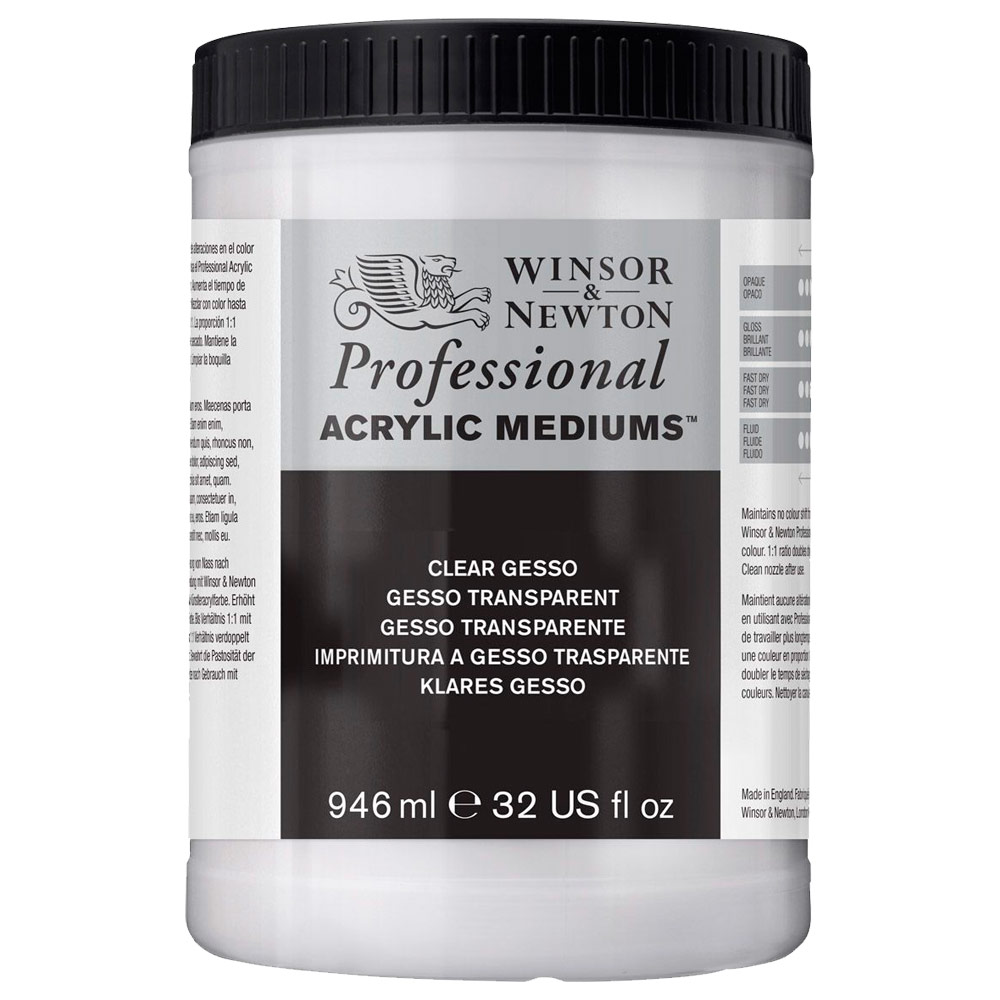 Winsor & Newton Professional Acrylic Gesso 946ml Clear