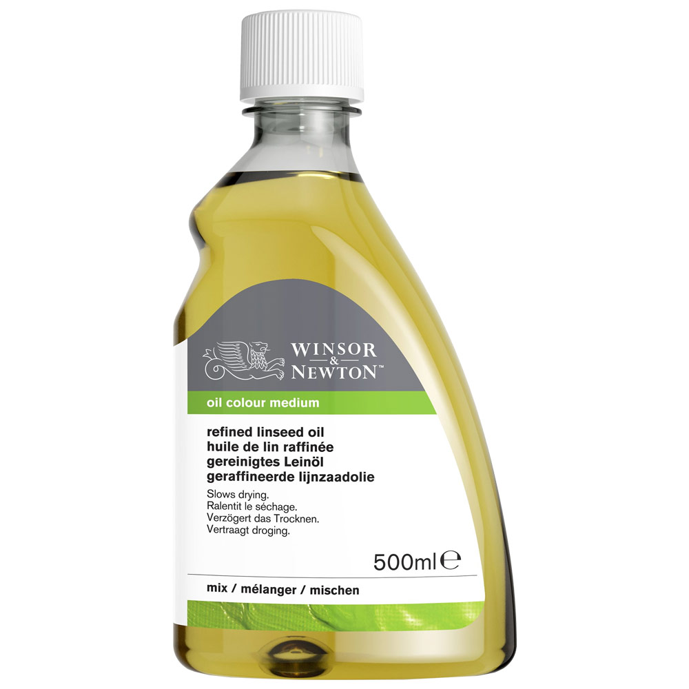 Winsor & Newton Oil Colour Medium Refined Linseed Oil 500ml