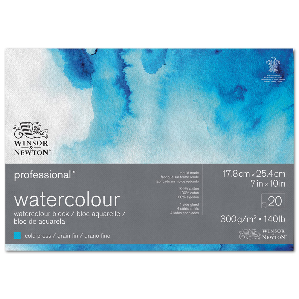 Winsor & Newton Professional Watercolour Block 140lb 7"x10" Cold