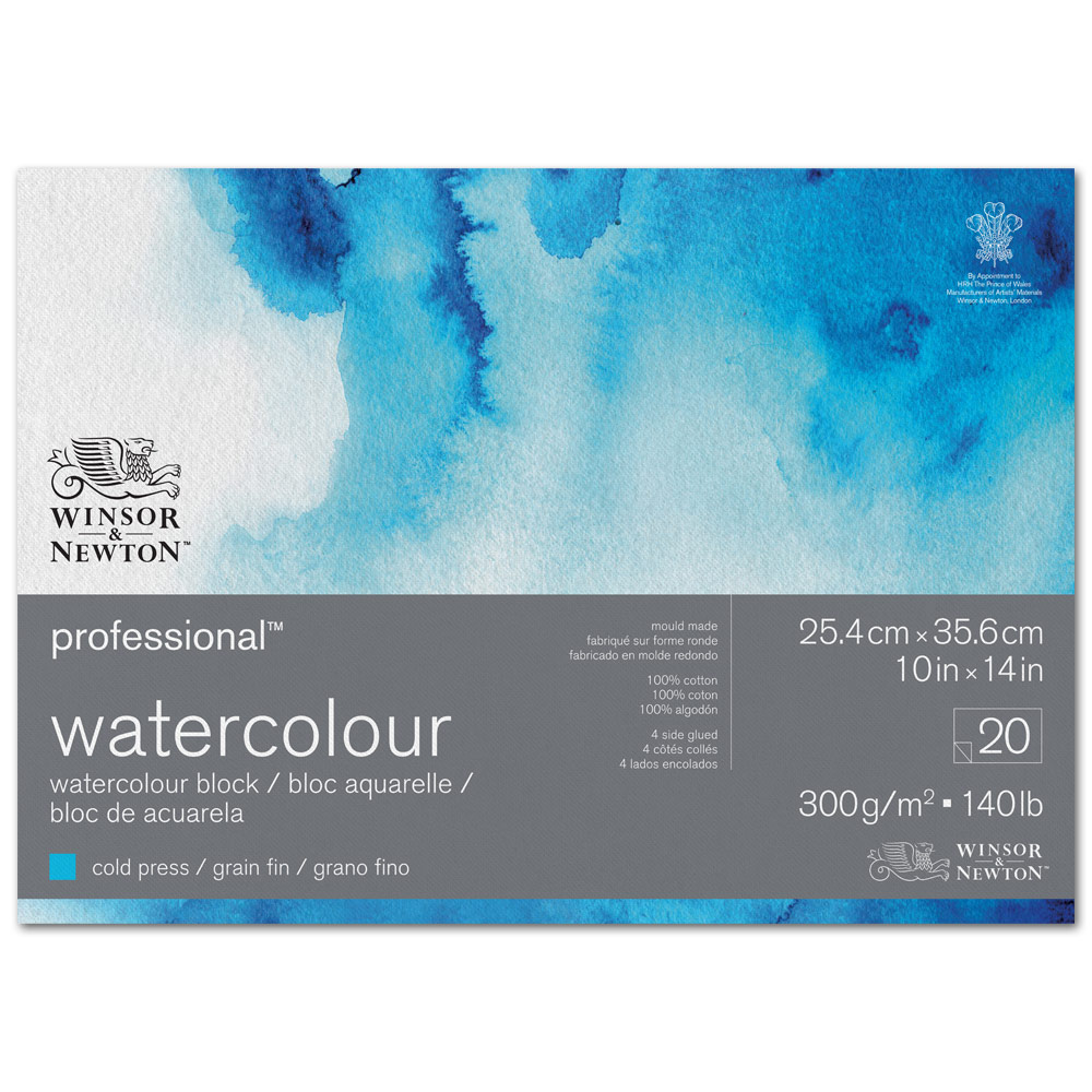 Winsor & Newton Professional Watercolour Block 140lb 10"x14" Cold Press