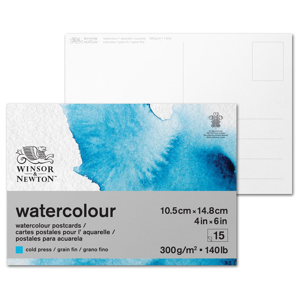 Winsor & Newton Classic Watercolor Paper Postcard 140lb 15 Sheets 4"x6" CP