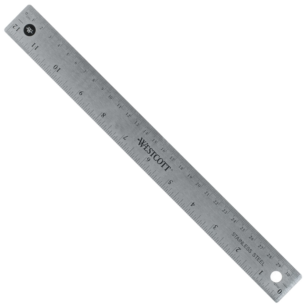 Westcott Stainless Steel Ruler 12"