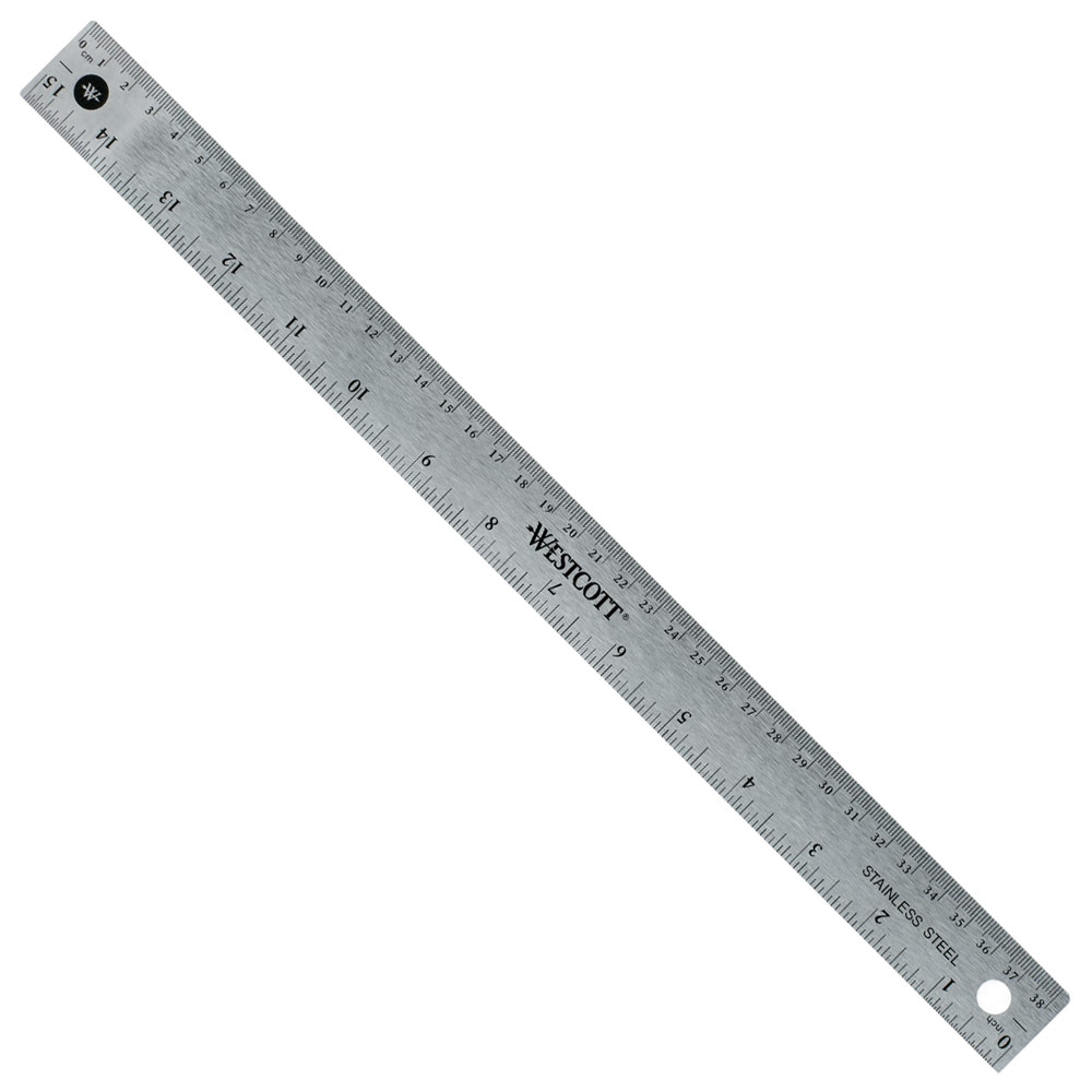 Westcott Stainless Steel Ruler 15"