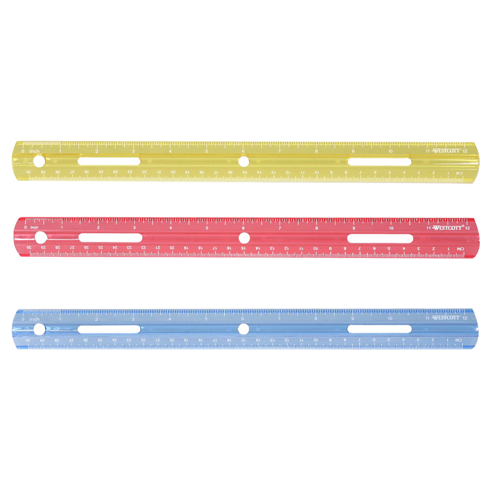 PLASTIC RULER 12" INCHES/METRIC