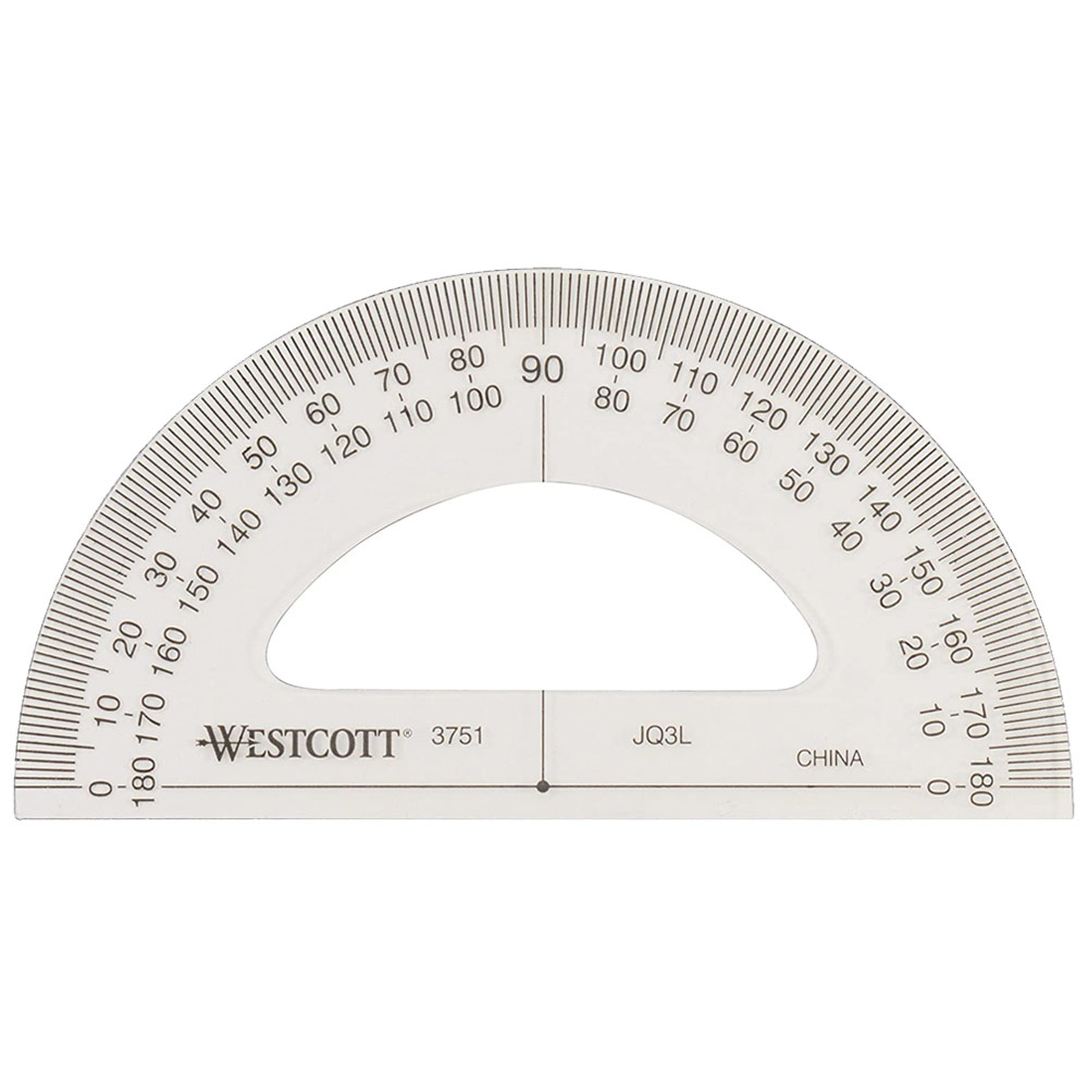 Westcott Semi-Circle Protractor 3-1/2"