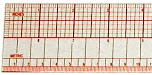 English-Metric Beveled Ruler 2" x 18"