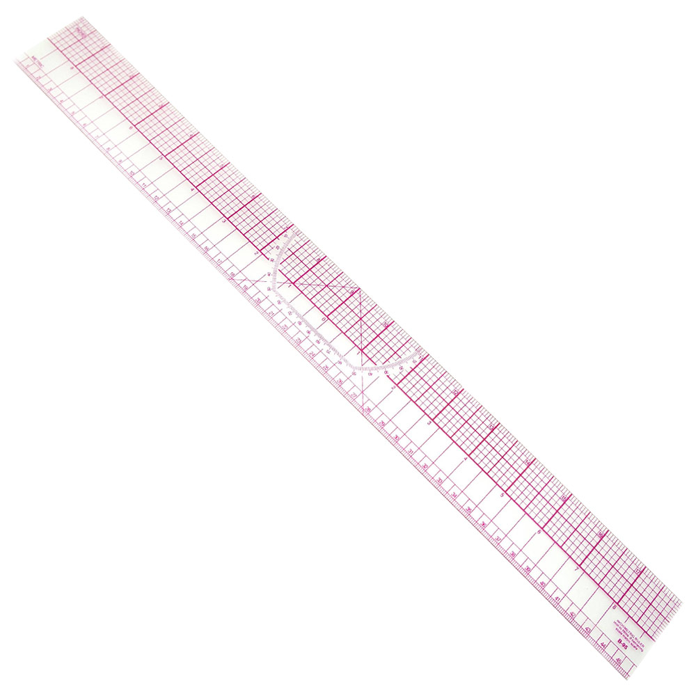 English-Metric Beveled Ruler 2" x 18"